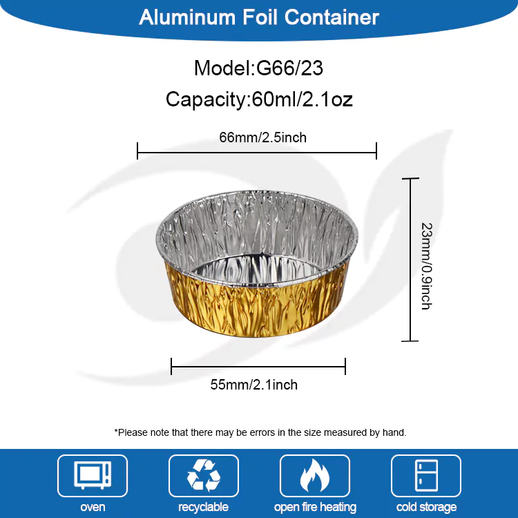 Tava rotunda de unica folosinta Recipiente pentru alimente din folie de aluminiu argintie