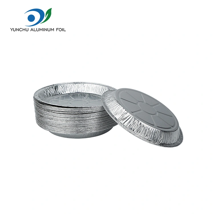 Friteuță rotundă pentru a lua recipient cu folie de aluminiu din aluminiu din argint