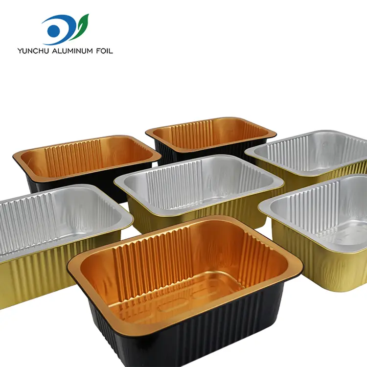 Garnituri de unică folosință containere pătrate din folie din aluminiu