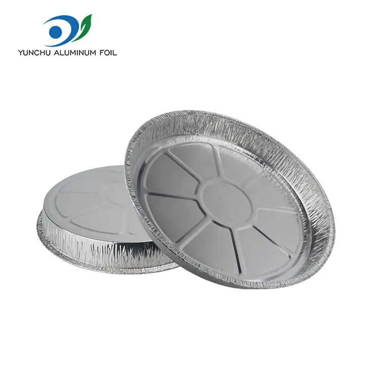 Recipiente de folie din aluminiu din argint circular