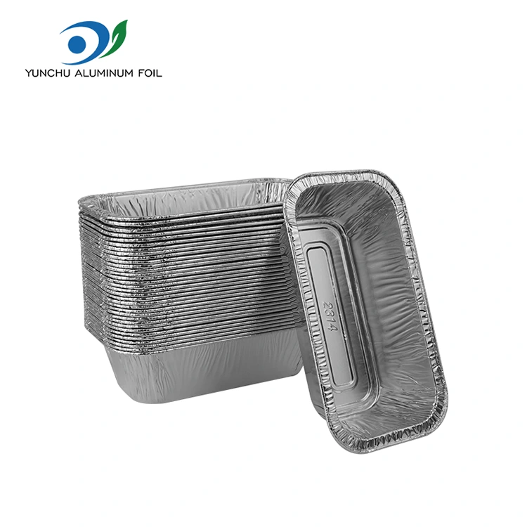 Recipiente dreptunghiulare de aer friteuze de argint din aluminiu