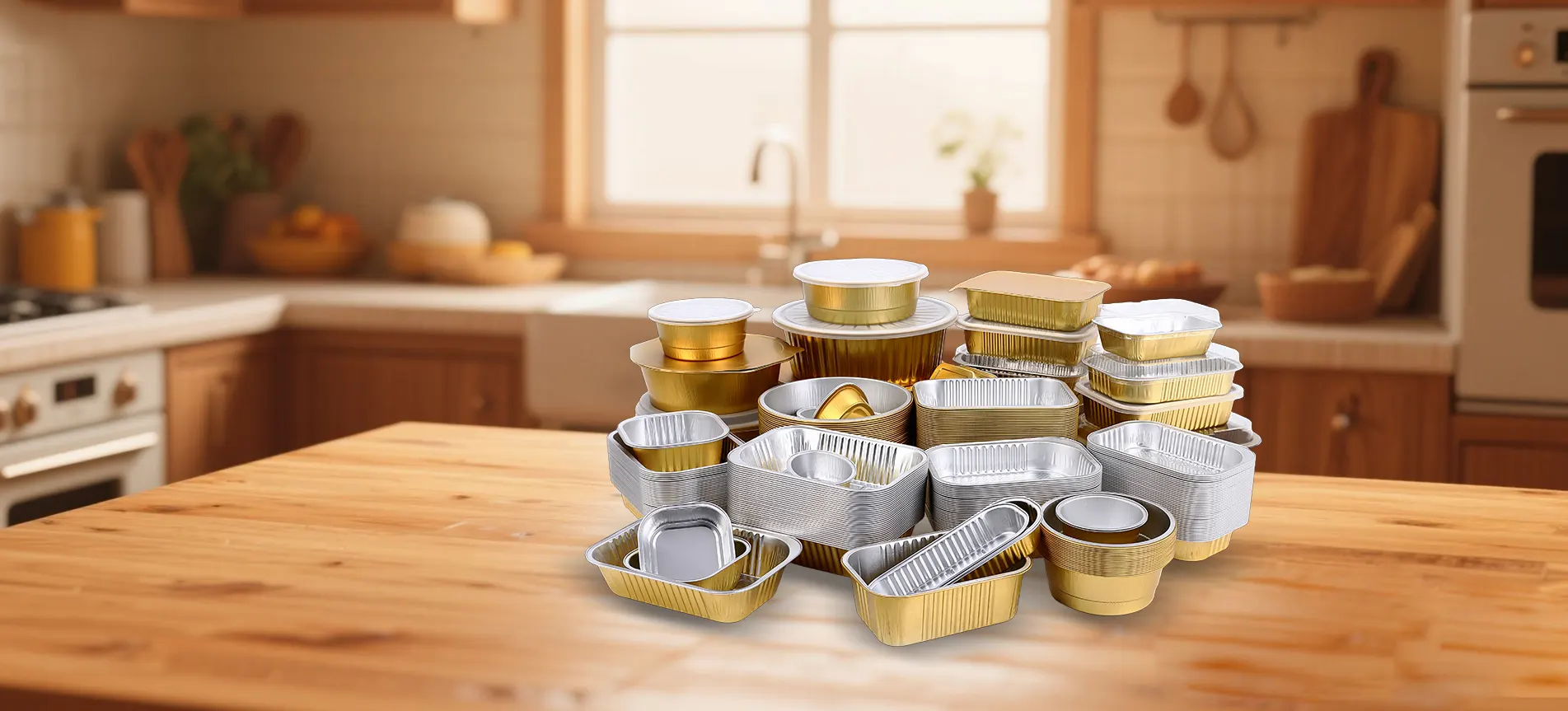 Mucegaiuri pentru torturi din China Recipiente din folie de aluminiu din aluminiu