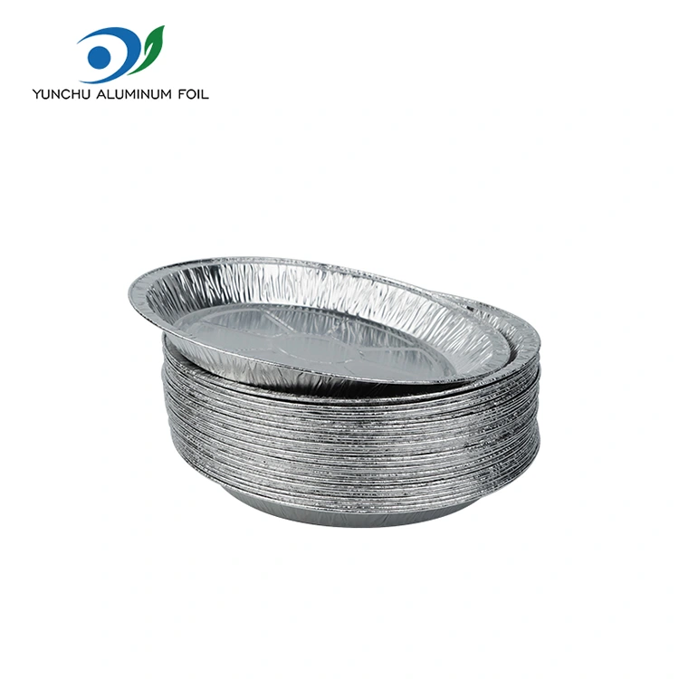 Friteuță rotundă pentru a lua recipient cu folie de aluminiu din aluminiu din argint