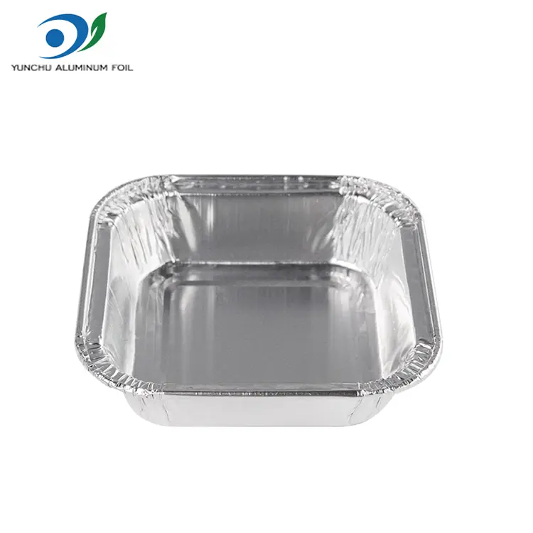 Tortul pătrat cu aer friteuză din folie de aluminiu din argint