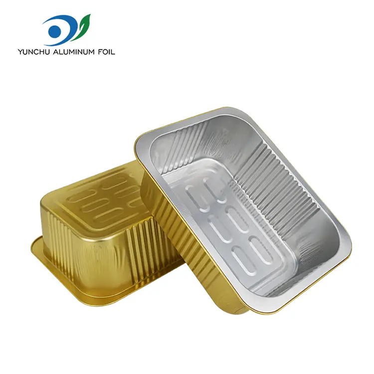 Garnituri de unică folosință containere pătrate din folie din aluminiu