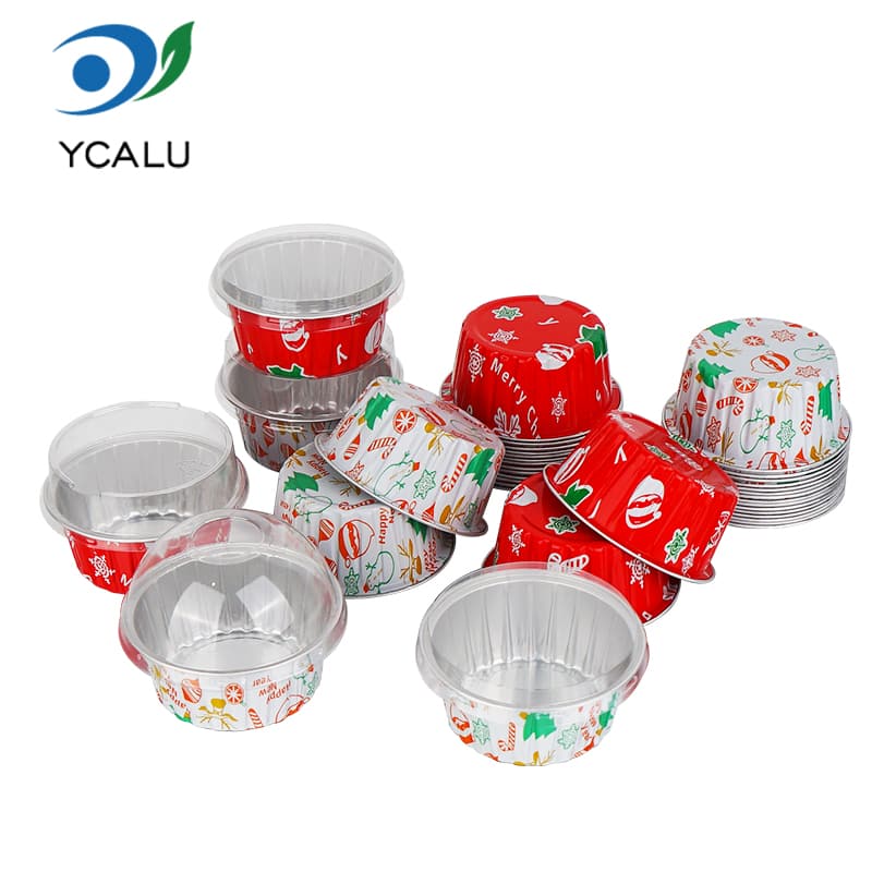 Cupă de copt din folie de aluminiu imprimată personalizat de Crăciun Cupă de copt din folie de aluminiu imprimată personalizat de Crăciun