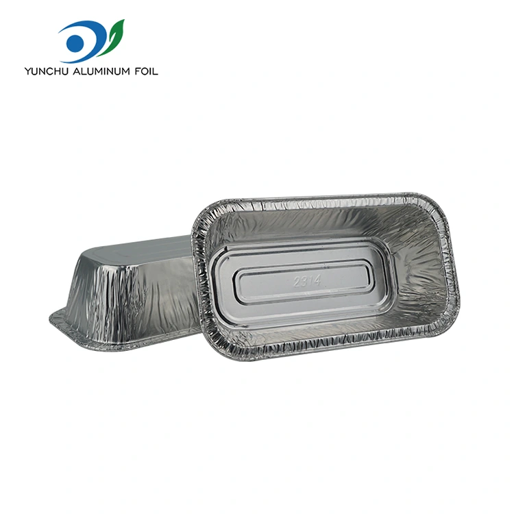 Recipiente dreptunghiulare de aer friteuze de argint din aluminiu