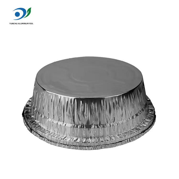 Friteuță rotundă de catering din argint din folie de aluminiu din argint