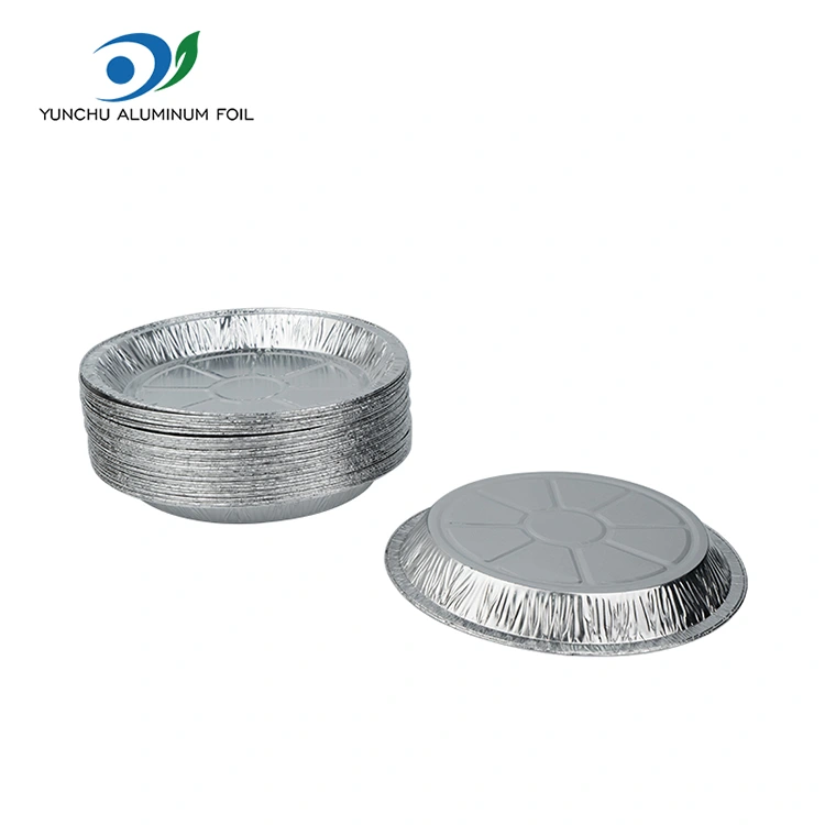 Friteuță rotundă pentru a lua recipient cu folie de aluminiu din aluminiu din argint