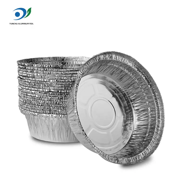 Friteuță rotundă de catering din argint din folie de aluminiu din argint