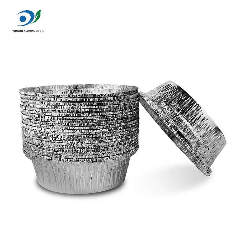 Friteuță rotundă de catering din argint din folie de aluminiu din argint