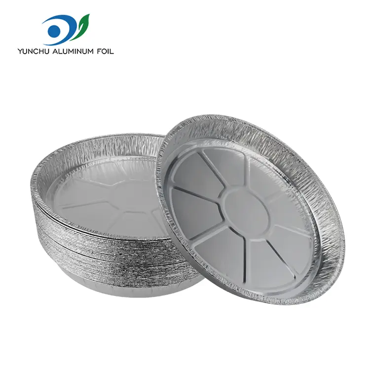 Recipiente de folie din aluminiu din argint circular