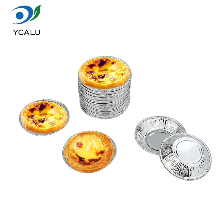 Tarte cu ou de unica folosinta pentru friteuza cu aer. Recipiente pentru alimente din folie de aluminiu argintie Tarte cu ou de unica folosinta pentru friteuza cu aer. Recipiente pentru alimente din folie de aluminiu argintie