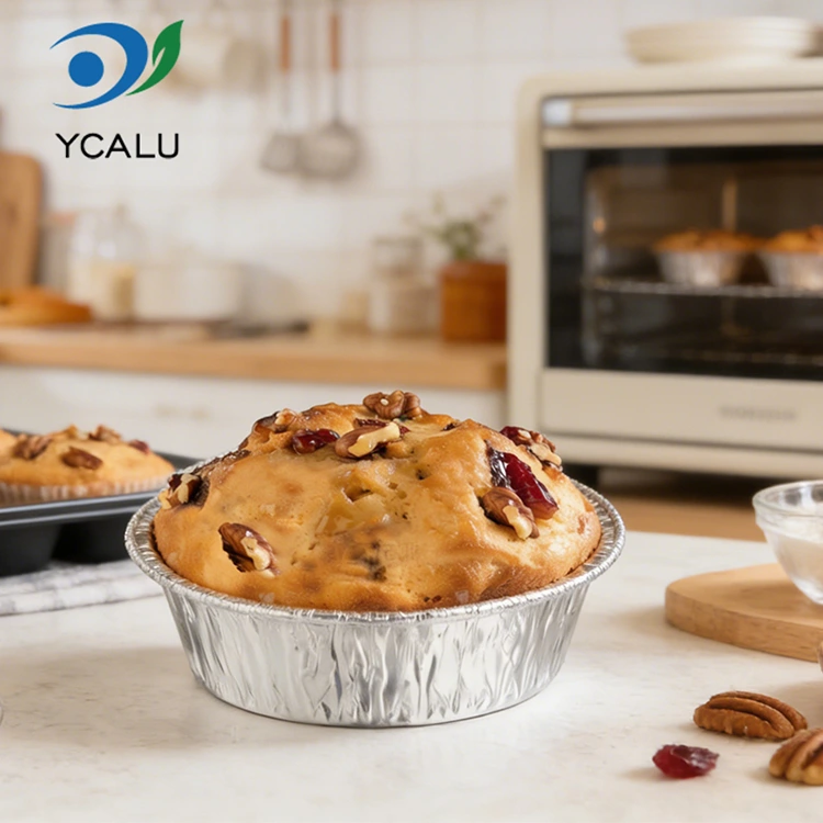 Recipiente pentru alimente din folie de aluminiu argintiu