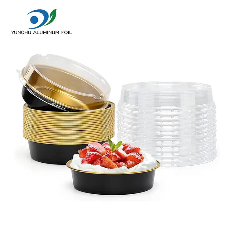 Ambalaj de copt de unică folosință recipiente rotunde din folie de aluminiu din aluminiu
