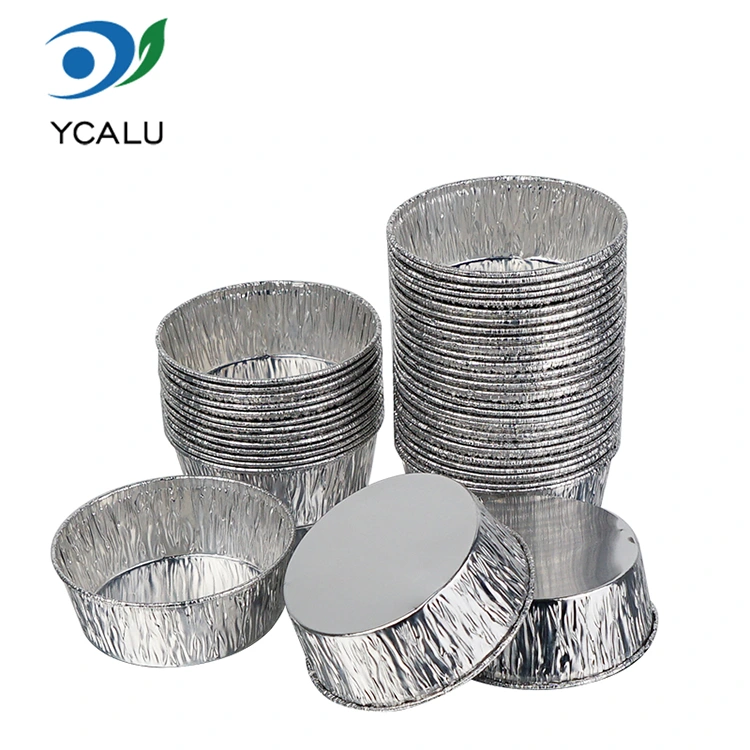 Tavă de prajituri de unică folosință pentru copt Recipiente pentru alimente din folie de aluminiu argintie