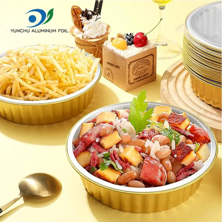Garnituri de catering de unică folosință Containere din folie din aluminiu din aluminiu