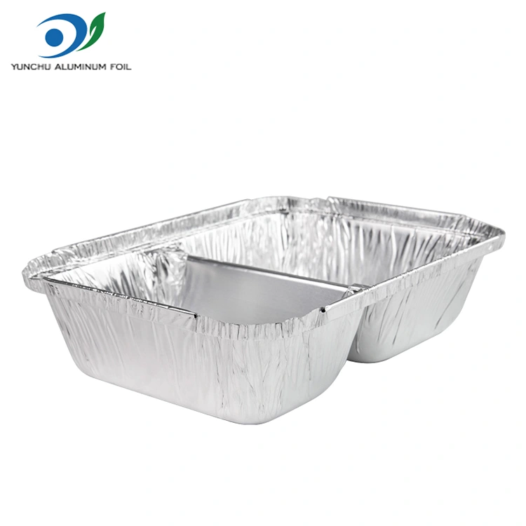 Compartiment de unică folosință recipiente folie de aluminiu din argint