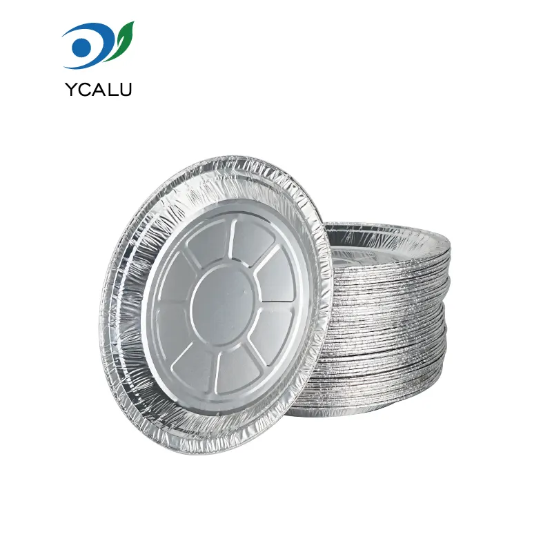 Friteuza cu aer cu disc de unică folosință Recipiente pentru alimente din folie de aluminiu argintie