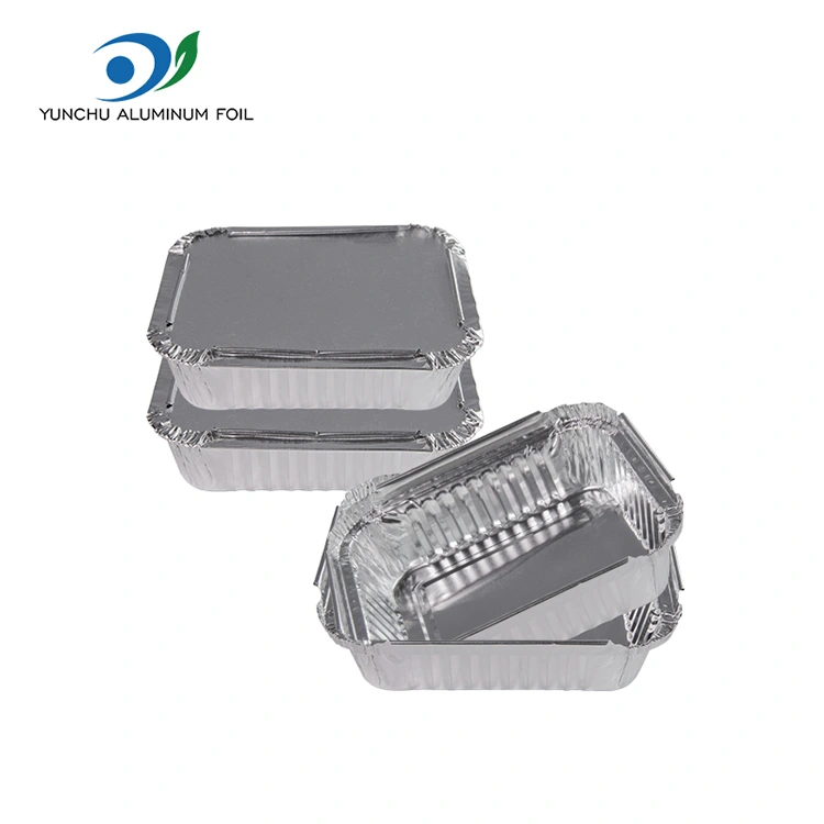 Cutie de folie de unică folosință pentru grătar din aluminiu de argint