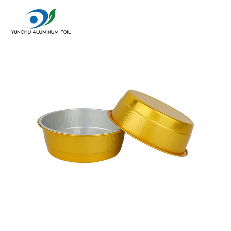 Containere de folie de aluminiu auriu de aur de unică folosință