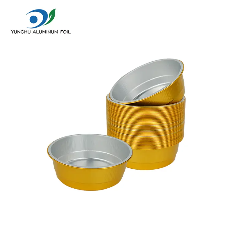 Containere de folie de aluminiu auriu de aur de unică folosință