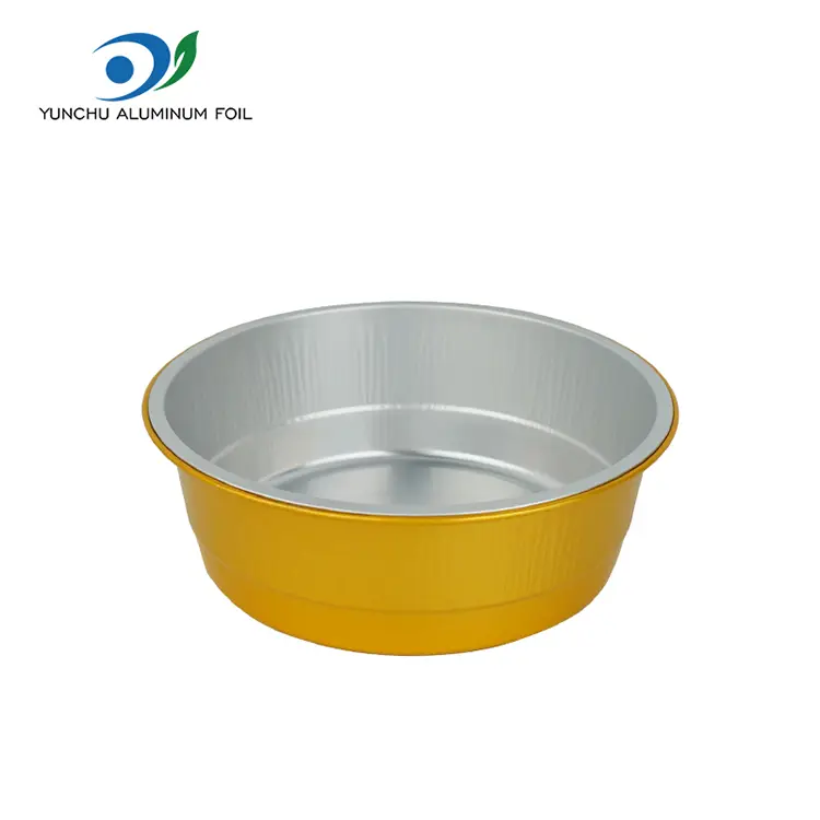 Containere de folie de aluminiu auriu de aur de unică folosință