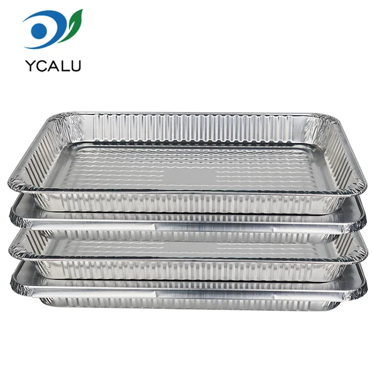 Cuptor gratar de unica folosinta cu capacitate mare Recipiente pentru alimente din folie de aluminiu argintie