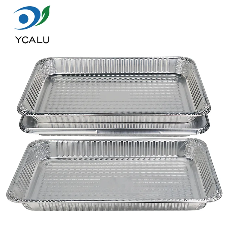 Cuptor gratar de unica folosinta cu capacitate mare Recipiente pentru alimente din folie de aluminiu argintie