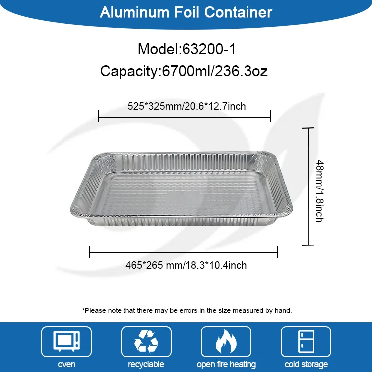 Cuptor gratar de unica folosinta cu capacitate mare Recipiente pentru alimente din folie de aluminiu argintie