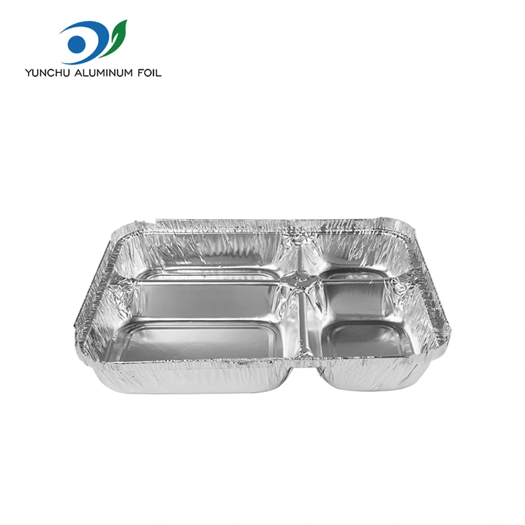 Containere de folie de aluminiu din aluminiu cu mai multe compartimente de unică folosință
