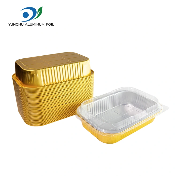 Recipiente dreptunghiulare de unică folosință din folie de aluminiu pentru ambalarea alimentelor