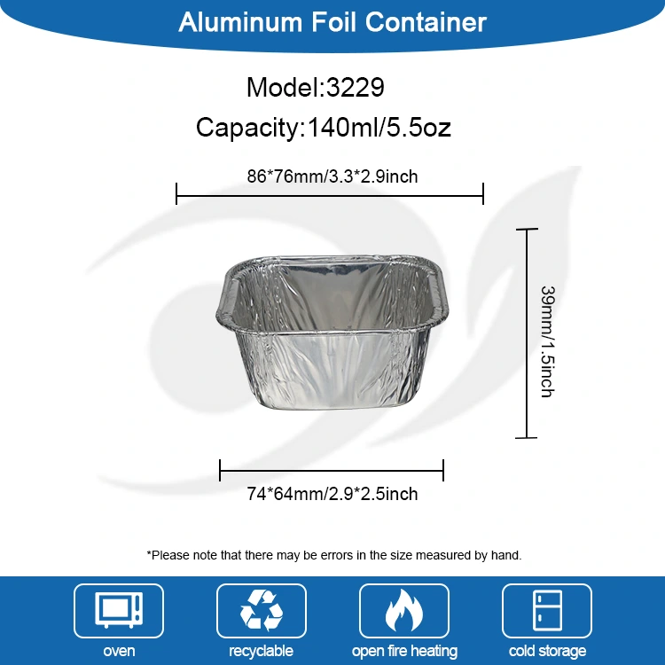 Tava dreptunghiulara de unica folosinta pentru copt. Recipiente pentru alimente din folie de aluminiu argintie