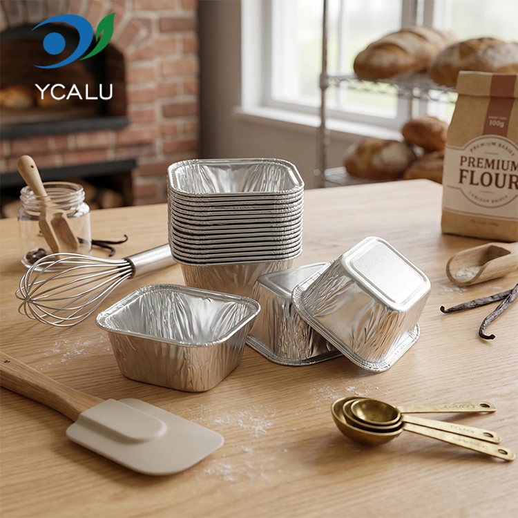 Tava dreptunghiulara de unica folosinta pentru copt. Recipiente pentru alimente din folie de aluminiu argintie