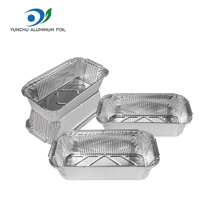 Containere de folie de aluminiu de argint de copt de unică folosință de unică folosință