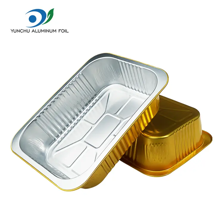 Containere de folie de aluminiu din aluminiu de catering dreptunghiular de unică folosință