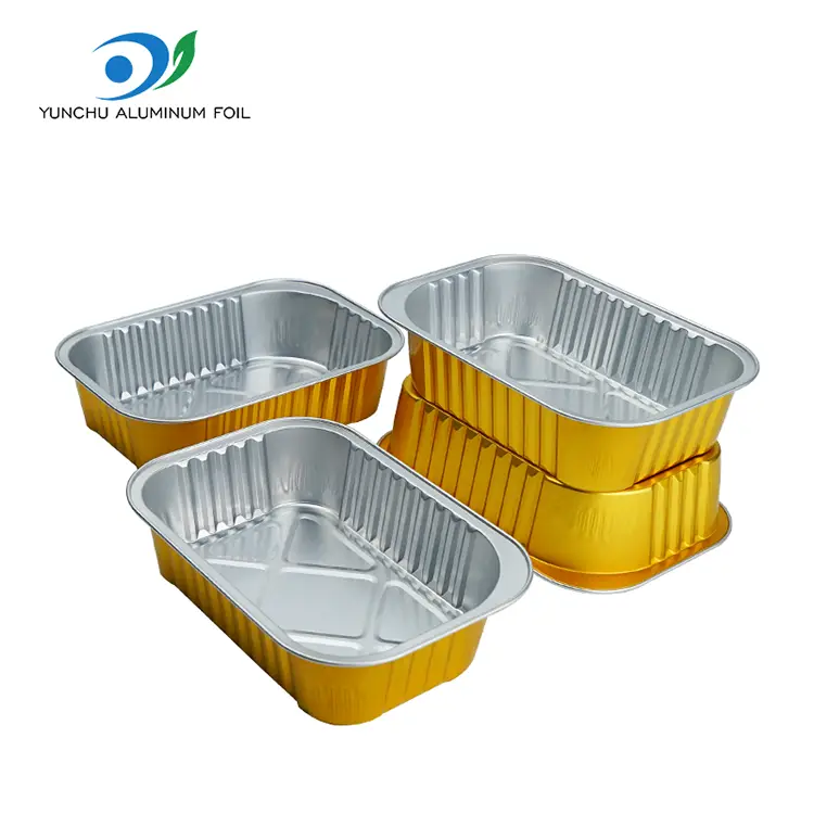 Containere de folie de aluminiu dreptunghiulare de unică folosință