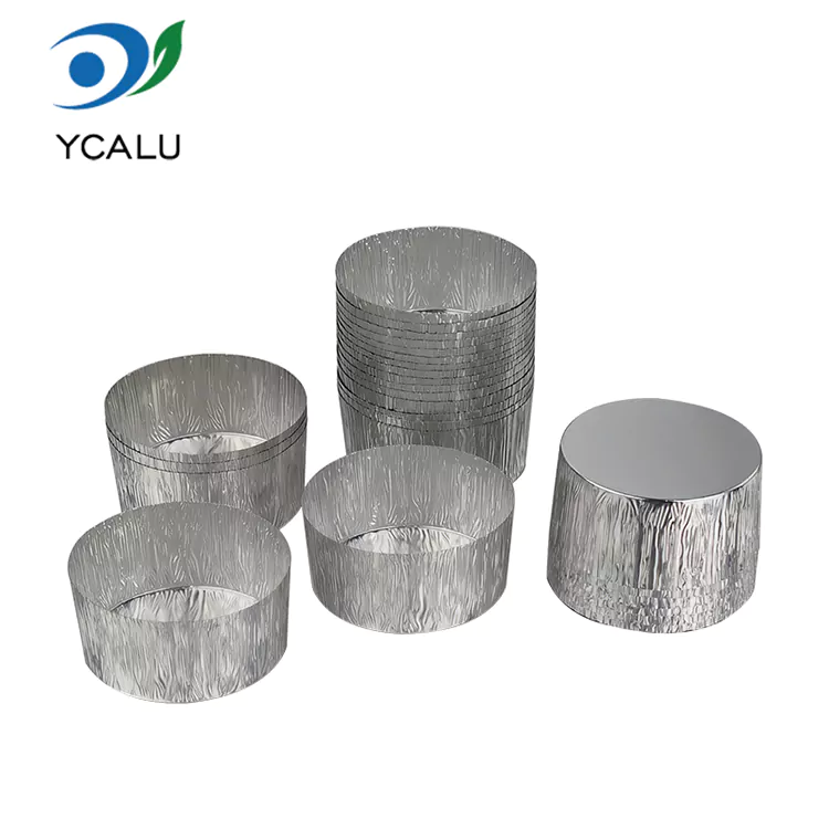 Tava de copt rotunda de unica folosinta pentru friteuza cu aer. Recipiente pentru alimente din folie de aluminiu argintie