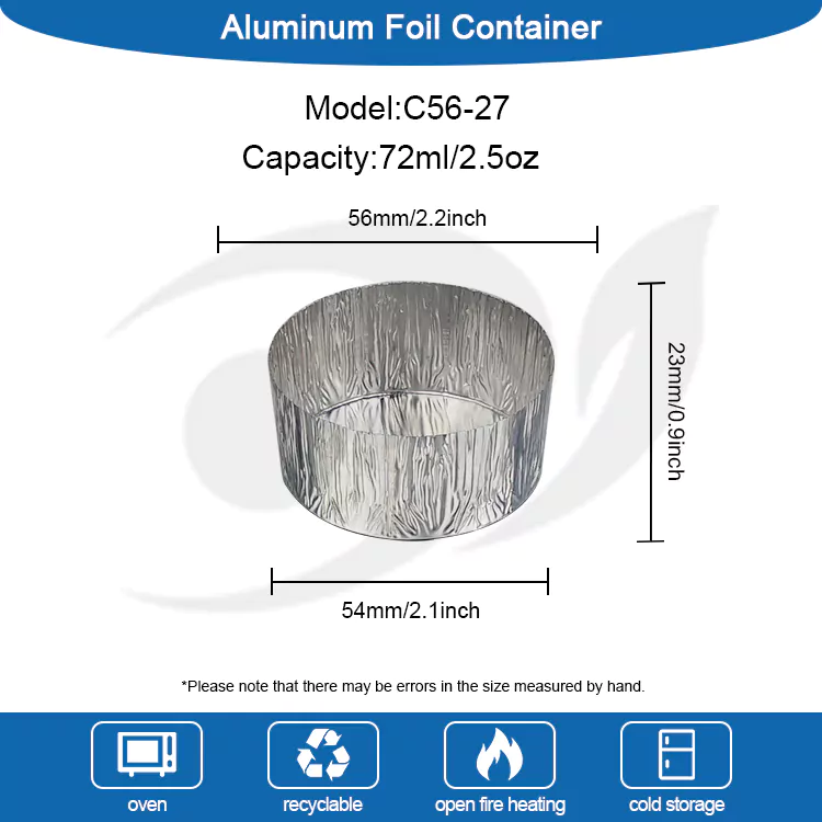 Tava de copt rotunda de unica folosinta pentru friteuza cu aer. Recipiente pentru alimente din folie de aluminiu argintie
