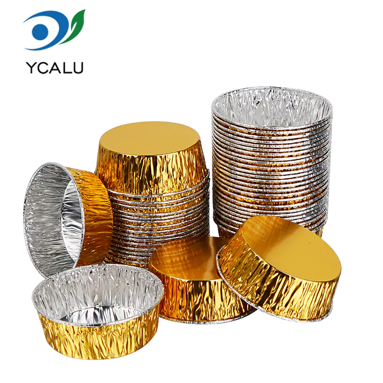 Tava rotunda de unica folosinta Recipiente pentru alimente din folie de aluminiu argintie