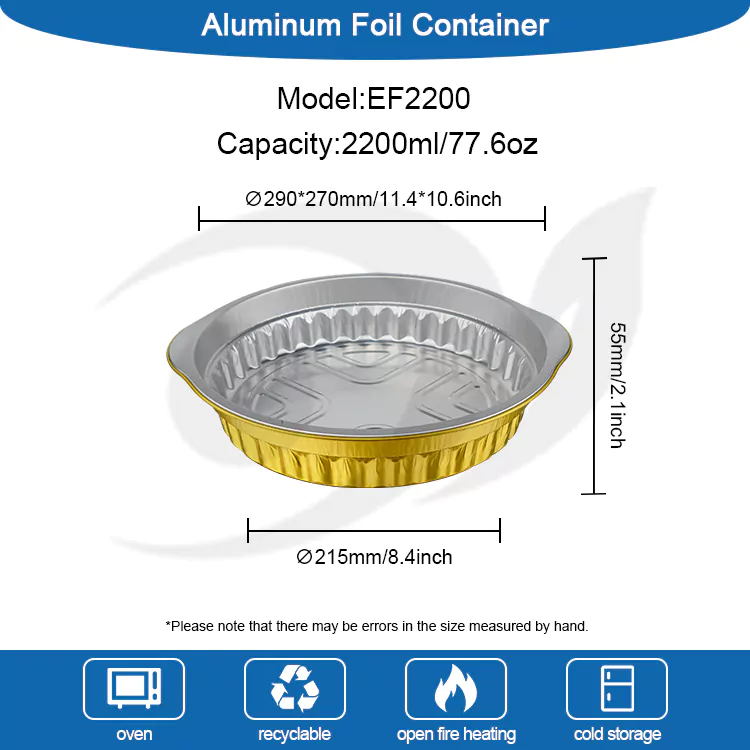 Recipiente rotunde de unica folosinta pentru catering la pachet din folie de aluminiu