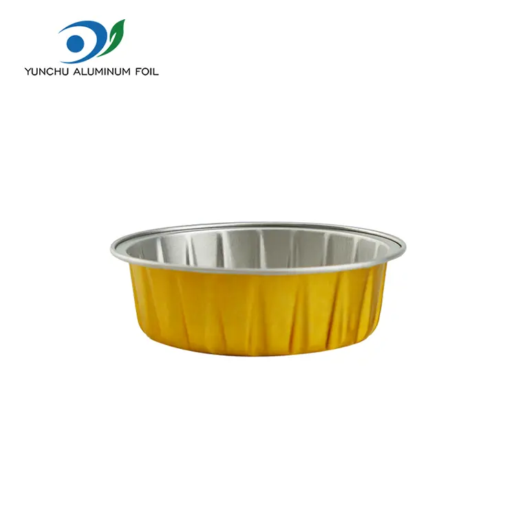Containere de folie de aluminiu cu folie netedă rotundă rotundă de unică folosință