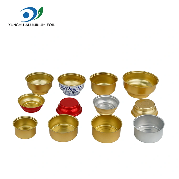Cutie rotundă rotundă de unică folosință containere din folie de aluminiu cu un bol mic din aluminiu