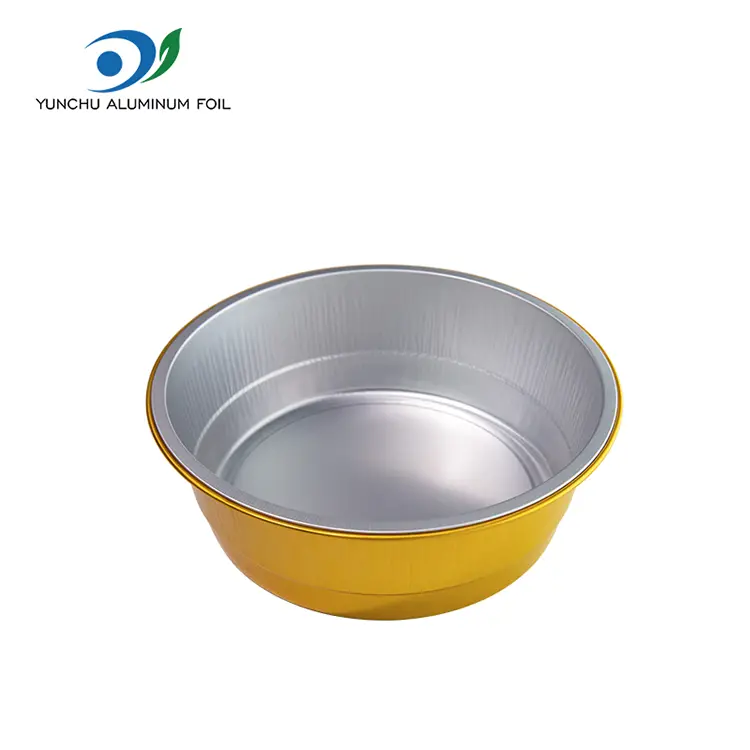 Containere de folie de aluminiu auriu din aluminiu sigilat de unică folosință
