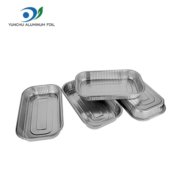Cutii de prânz de unică folosință de prânz de aluminiu Containere folie din folie de aluminiu