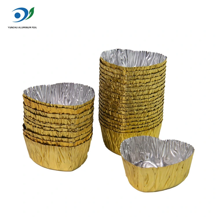 Recipient alimentar cu folie de aluminiu din aluminiu în formă de inimă în formă de inimă