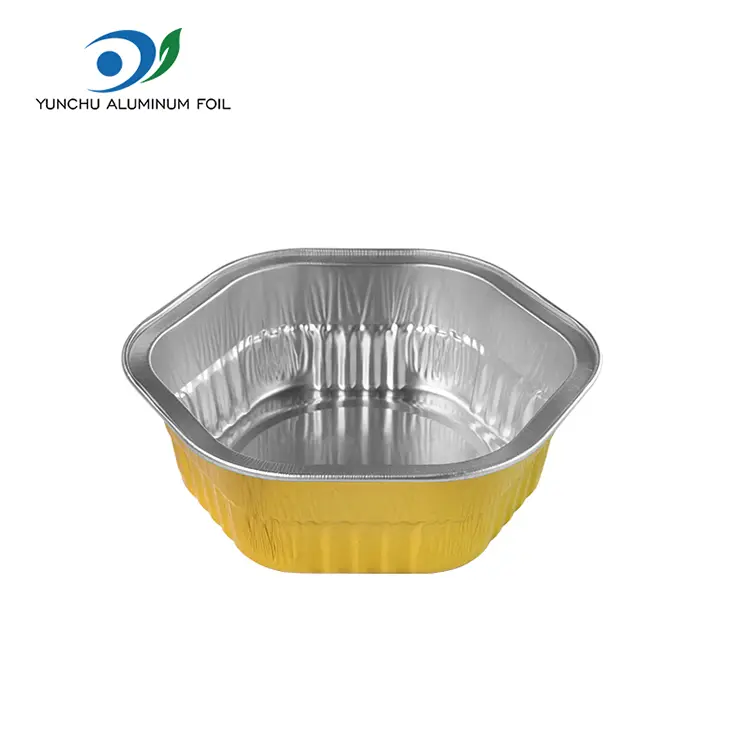 Recipiente cu folie de aluminiu sigilat de căptușeală hexagonală