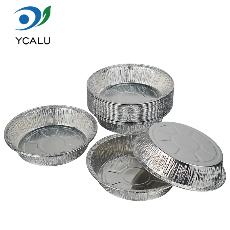 Recipiente de unică folosință din folie de aluminiu argintie pentru coacere Recipiente de unică folosință din folie de aluminiu argintie pentru coacere