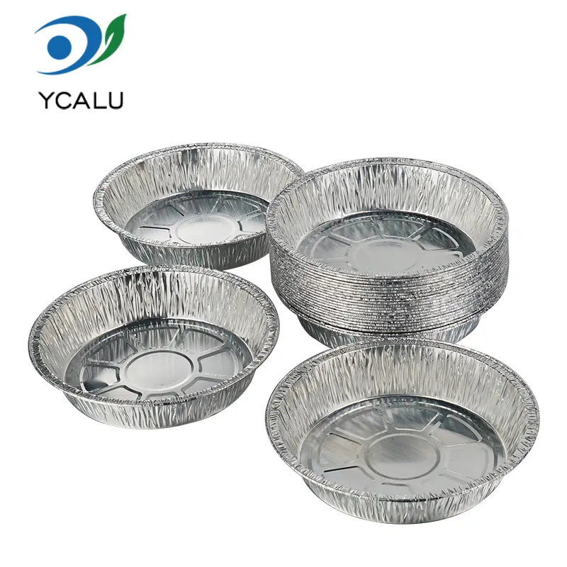 Recipiente de unică folosință din folie de aluminiu argintie pentru coacere