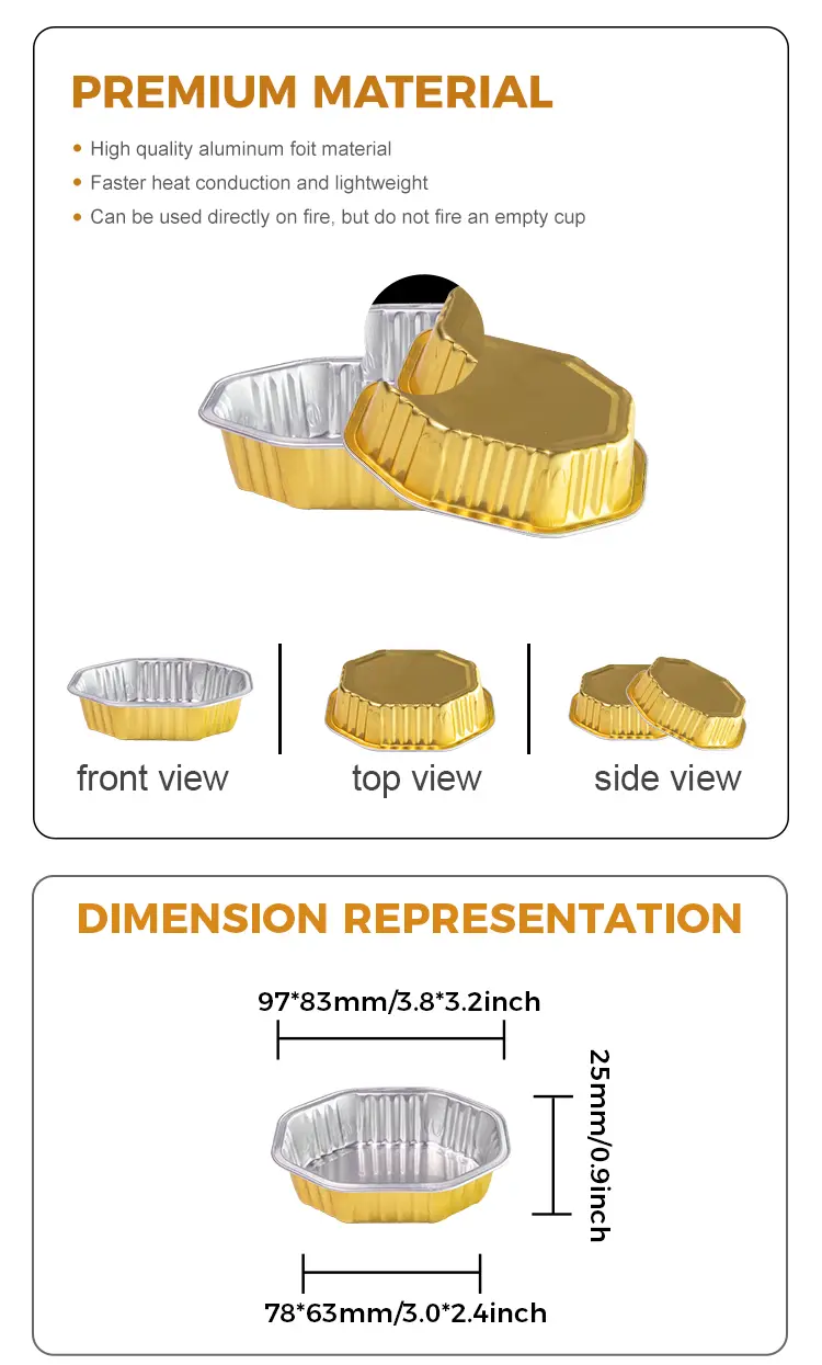 Special-Shaped Cake Cup Smoothwall Aluminum Foil Containers
